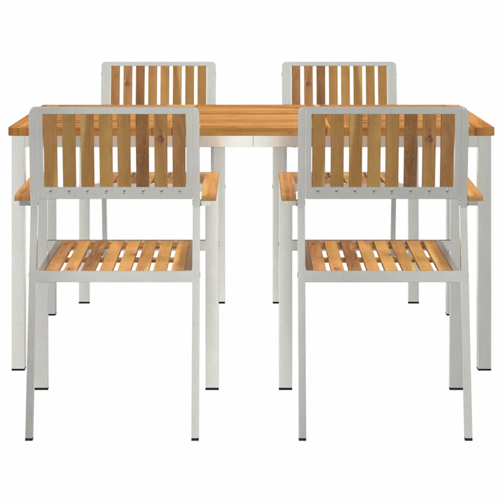 Set da pranzo per esterni 5 pcs Legno di Acacia Massello