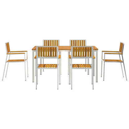 Set da pranzo per esterni 7 pcs Legno di Acacia Massello