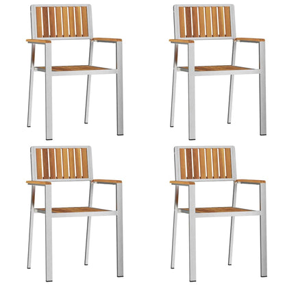 Set da pranzo per esterni 5 pcs Legno di Acacia Massello