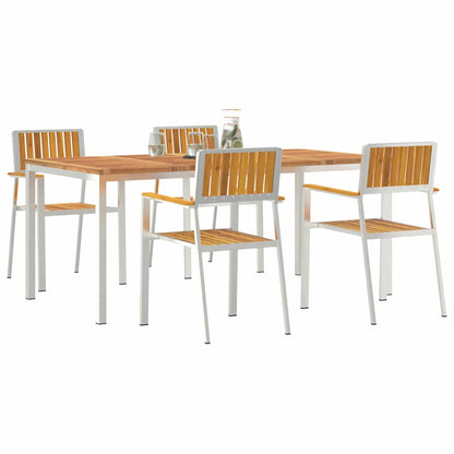 Set da pranzo per esterni 5 pcs Legno di Acacia Massello