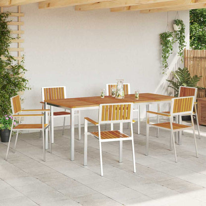Set da pranzo per esterni 7 pcs Legno di Acacia Massello