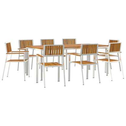 Set da pranzo per esterni 9 pcs Legno di Acacia Massello