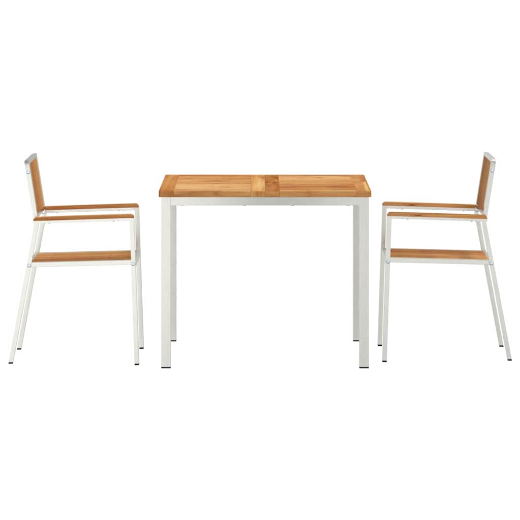 Set da pranzo per esterni 3 pcs Marrone Legno di teak solido