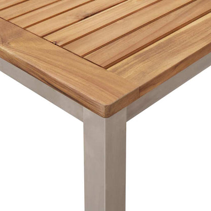 Set da pranzo per esterni 5 pcs Marrone Legno di teak solido