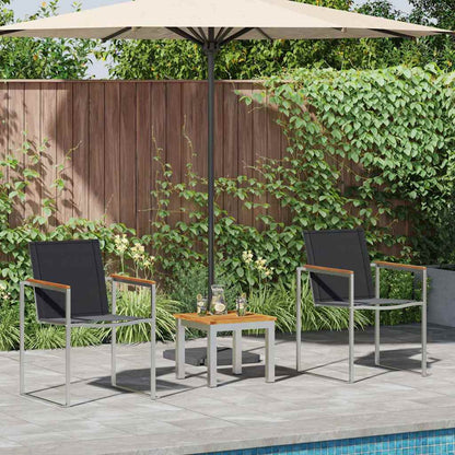 Set da Pranzo per Giardino 3 pcs Legno di Acacia Massello | homemem39