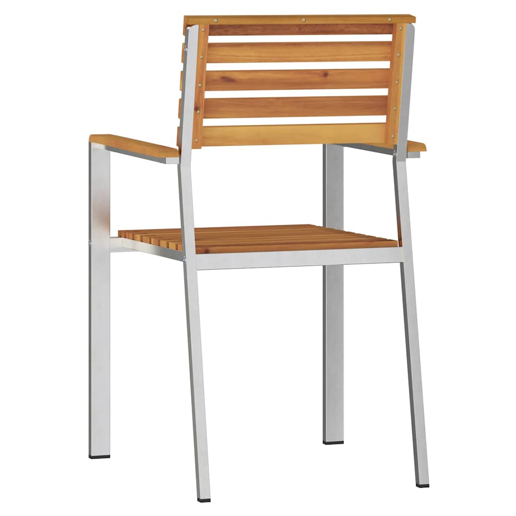 Sedia da Giardino 6 pcs Olio Naturale Legno di Acacia Massello