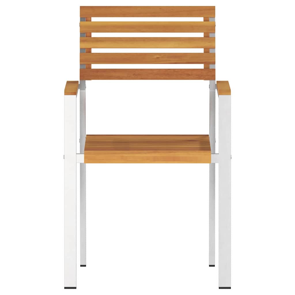 Sedia da Giardino 8 pcs Olio Naturale Legno di Acacia Massello