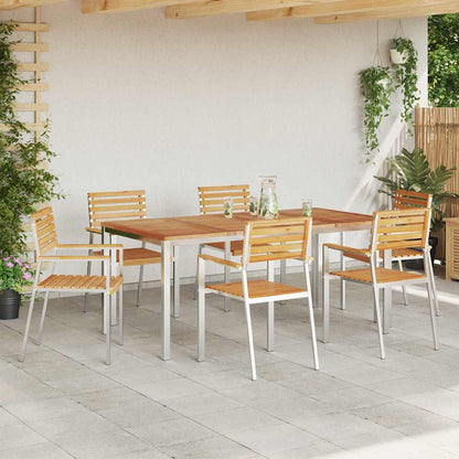 Sedia da Giardino 6 pcs Olio Naturale Legno di teak solido