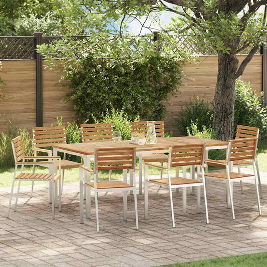 Sedia da Giardino 8 pcs Olio Naturale Legno di teak solido