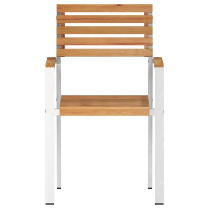 Sedia da Giardino 8 pcs Olio Naturale Legno di teak solido