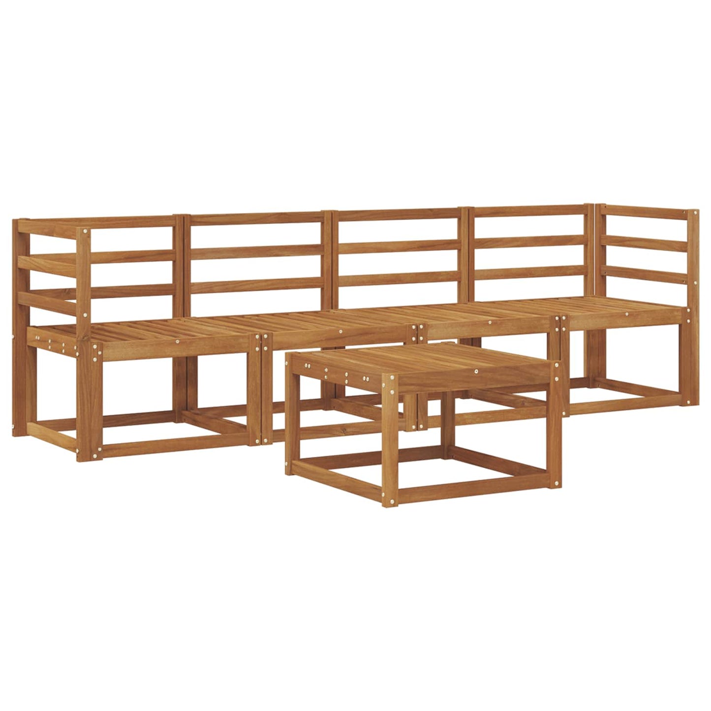 Set di divani da esterno 5 pz Naturale