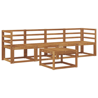 Set di divani da esterno 5 pz Naturale