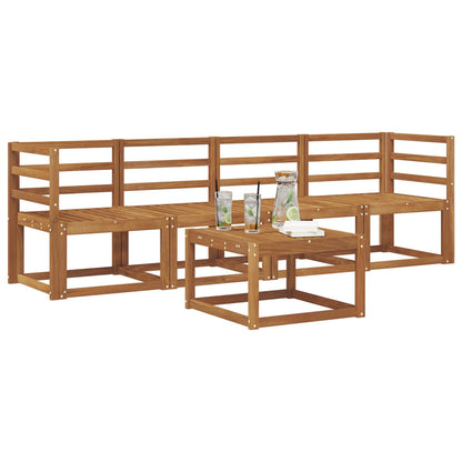 Set di divani da esterno 5 pz Naturale