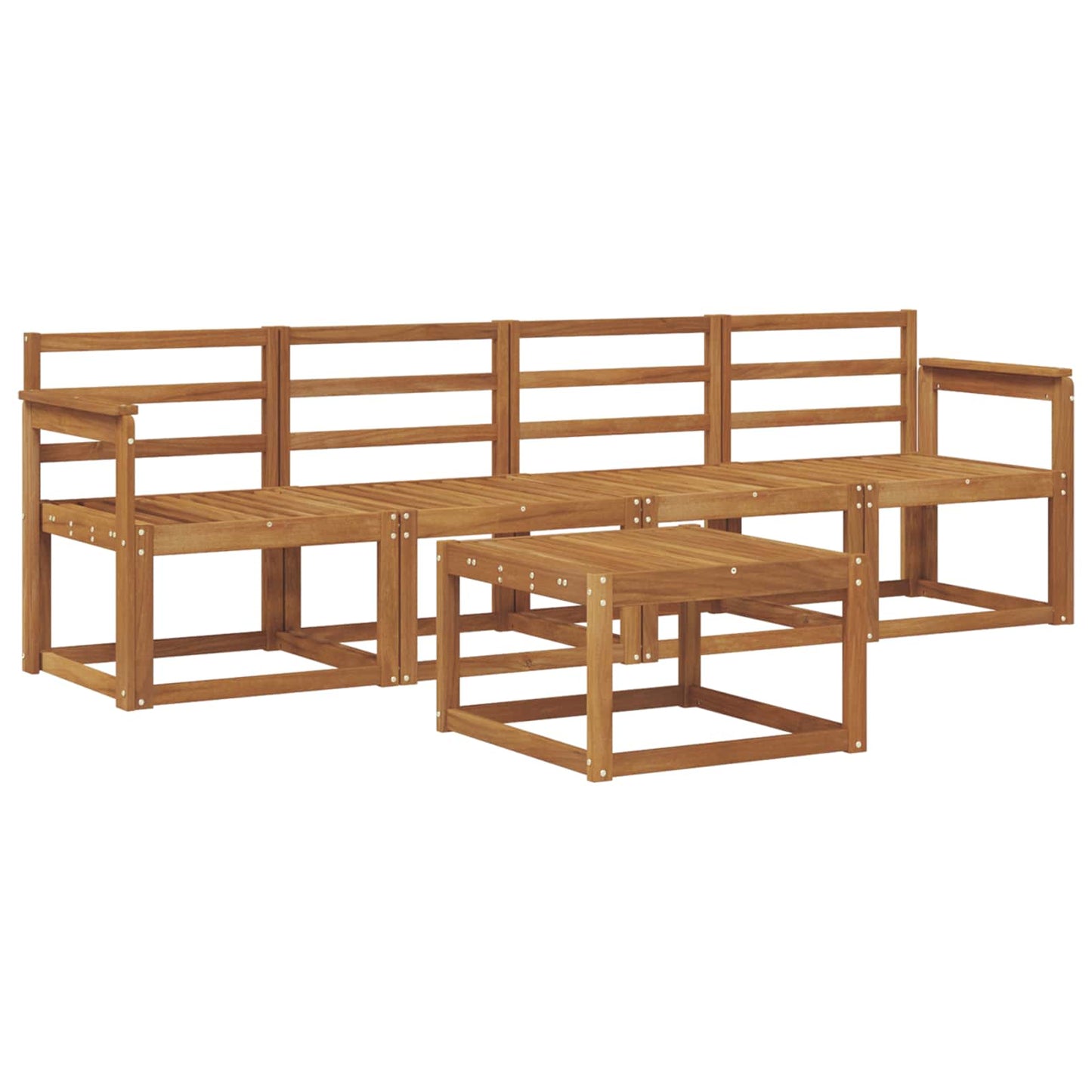 Set di divani da esterno 5 pz Naturale