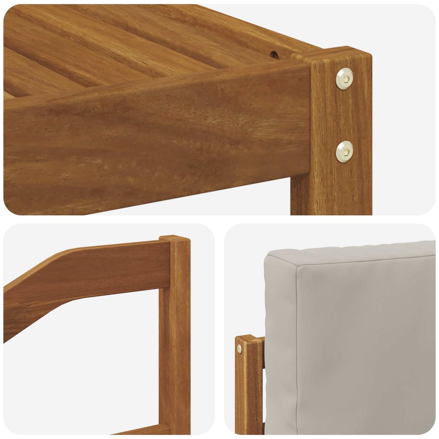 Set di divani da esterno 6 pcs Grigio Naturale e Chiaro | homemem39
