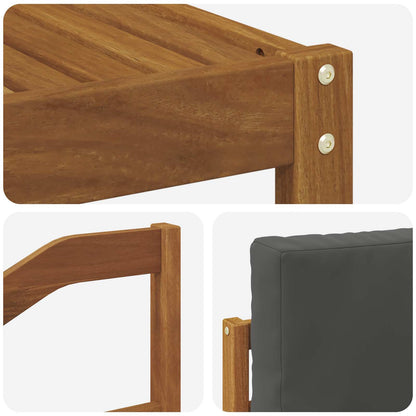 Set di divani da esterno con cuscino 6 pcs Naturale e Antracite | homemem39