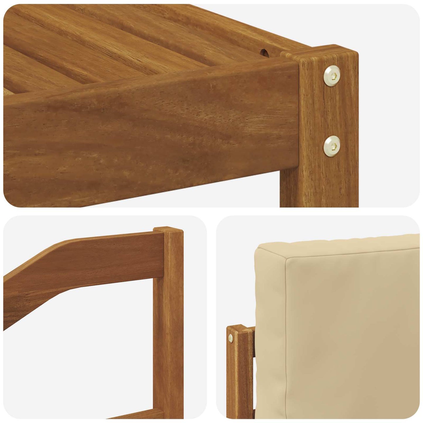 Set di divani da esterno con cuscino 6 pcs Naturale e Beige | homemem39