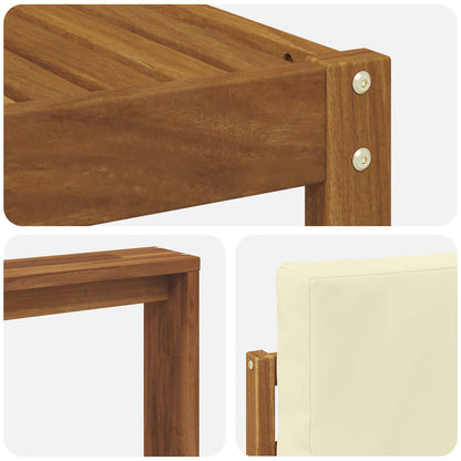 Set di divani da esterno con cuscino 7 pcs Naturale e Crema | homemem39