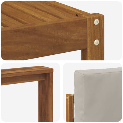 Set di divani da esterno 7 pcs Grigio Naturale e Chiaro | homemem39