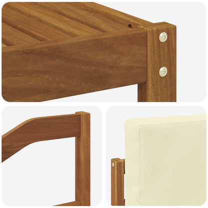 Set di divani da esterno con cuscino 7 pcs Naturale e Crema | homemem39