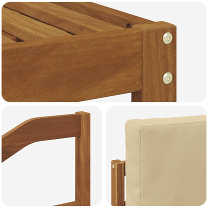 Set di divani da esterno con cuscino 4 pcs Naturale e Beige | homemem39