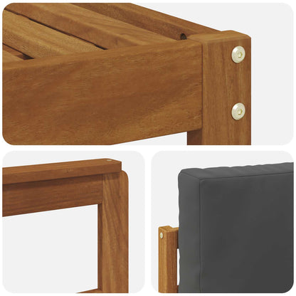 Set di divani da esterno con cuscino 5 pcs Naturale e Antracite | homemem39