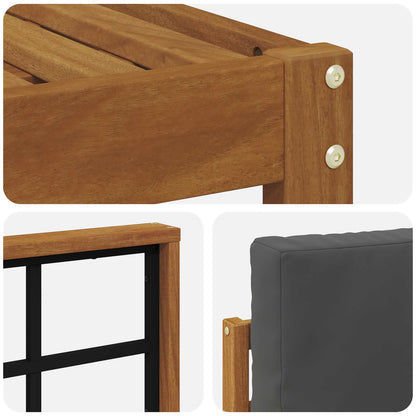 Set di divani da esterno con cuscino 5 pcs Naturale e Antracite | homemem39
