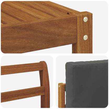 Set di divani da esterno con cuscino 6 pcs Naturale e Antracite | homemem39