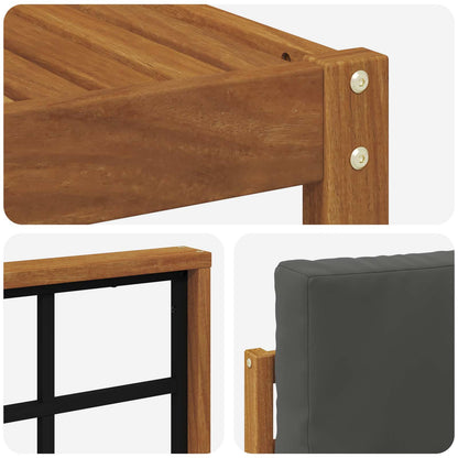 Set di divani da esterno con cuscino 6 pcs Naturale e Antracite | homemem39