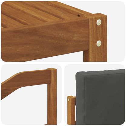 Set di divani da esterno con cuscino 6 pcs Naturale e Antracite | homemem39