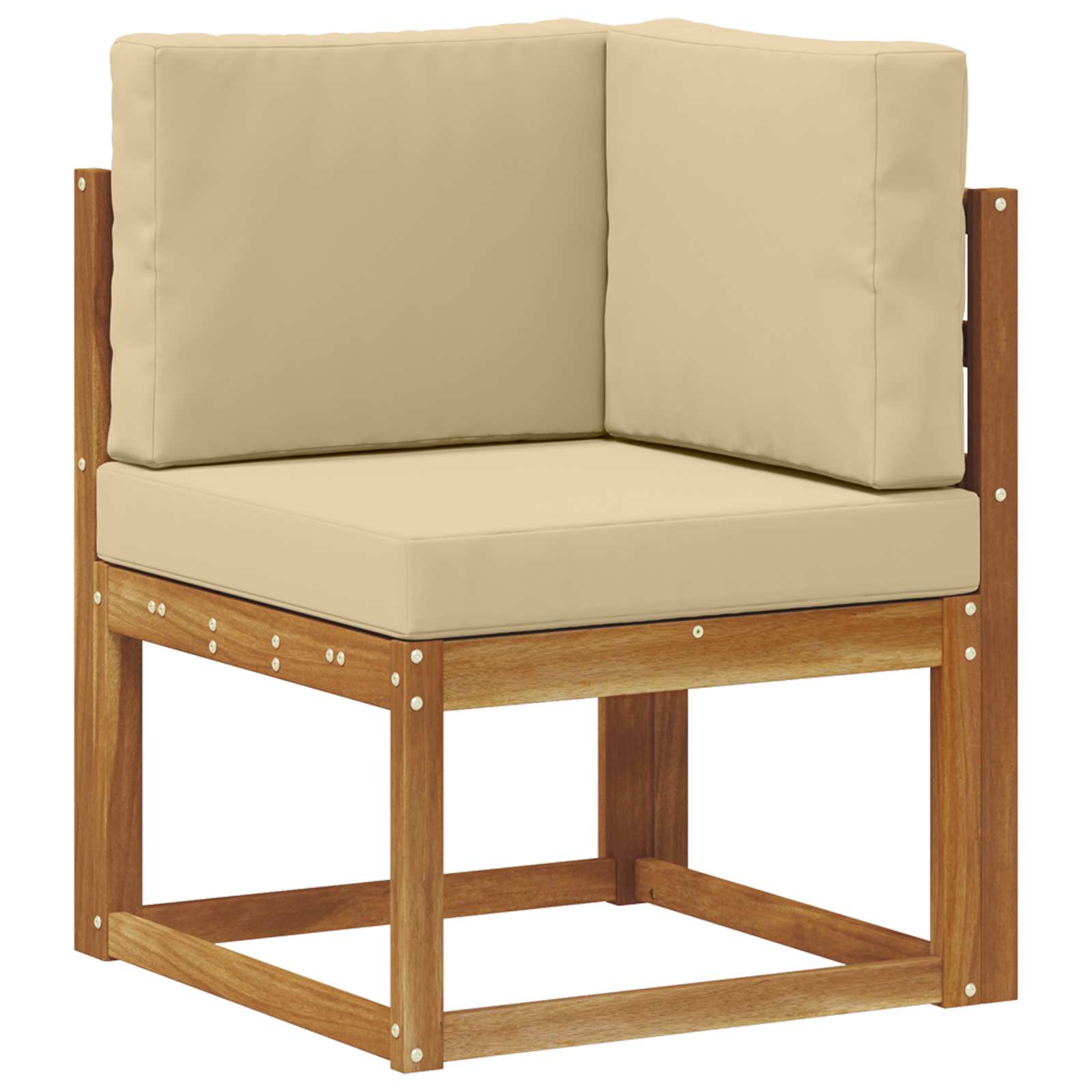 Set di divani da esterno con cuscino 6 pcs Naturale e Beige | homemem39