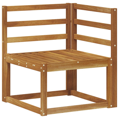 Set di divani da esterno 7 pz Naturale Legno di Acacia Massello