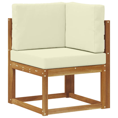 Set di divani da esterno con cuscino 6 pcs Naturale e Crema