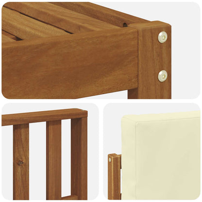 Set di divani da esterno con cuscino 6 pcs Naturale e Crema