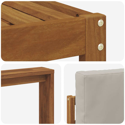 Set di divani da esterno 6 pcs Grigio Naturale e Chiaro | homemem39