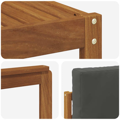 Set di divani da esterno con cuscino 7 pcs Naturale e Antracite | homemem39