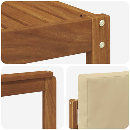 Set di divani da esterno con cuscino 7 pcs Naturale e Beige | homemem39