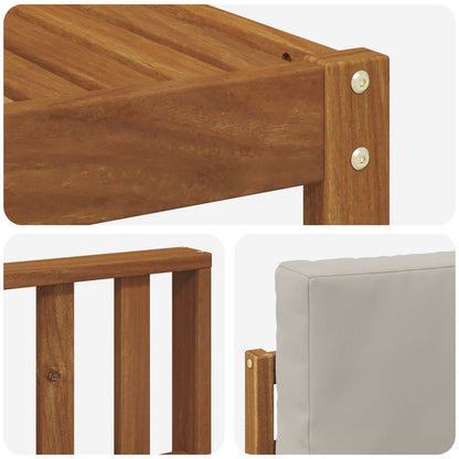 Set di divani da esterno 7 pcs Grigio Naturale e Chiaro | homemem39
