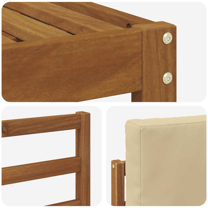 Set di divani da esterno 8 pz Naturale e Beige