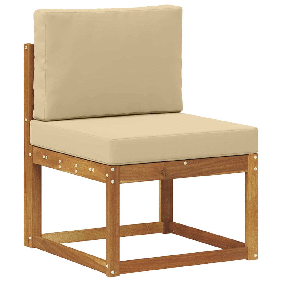 Set di divani da esterno 8 pz Naturale e Beige