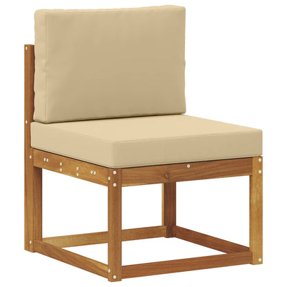 Set di divani da esterno 8 pz Naturale e Beige