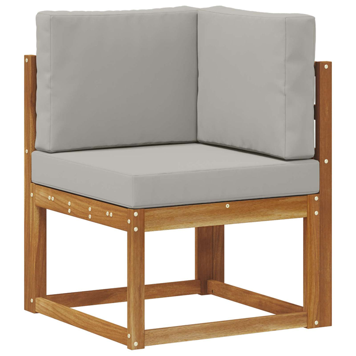 Set di divani da esterno 8 pz Grigio Naturale e Chiaro
