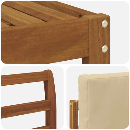 Set di divani da esterno 8 pz Naturale e Beige