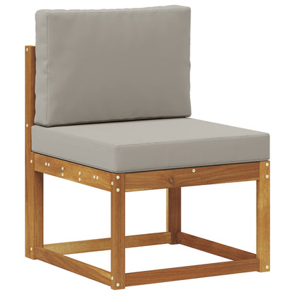 Set di divani da esterno 8 pz Grigio Naturale e Chiaro