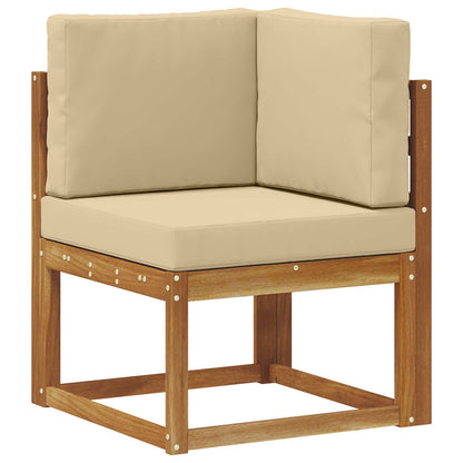 Set di divani da esterno 8 pz Naturale e Beige