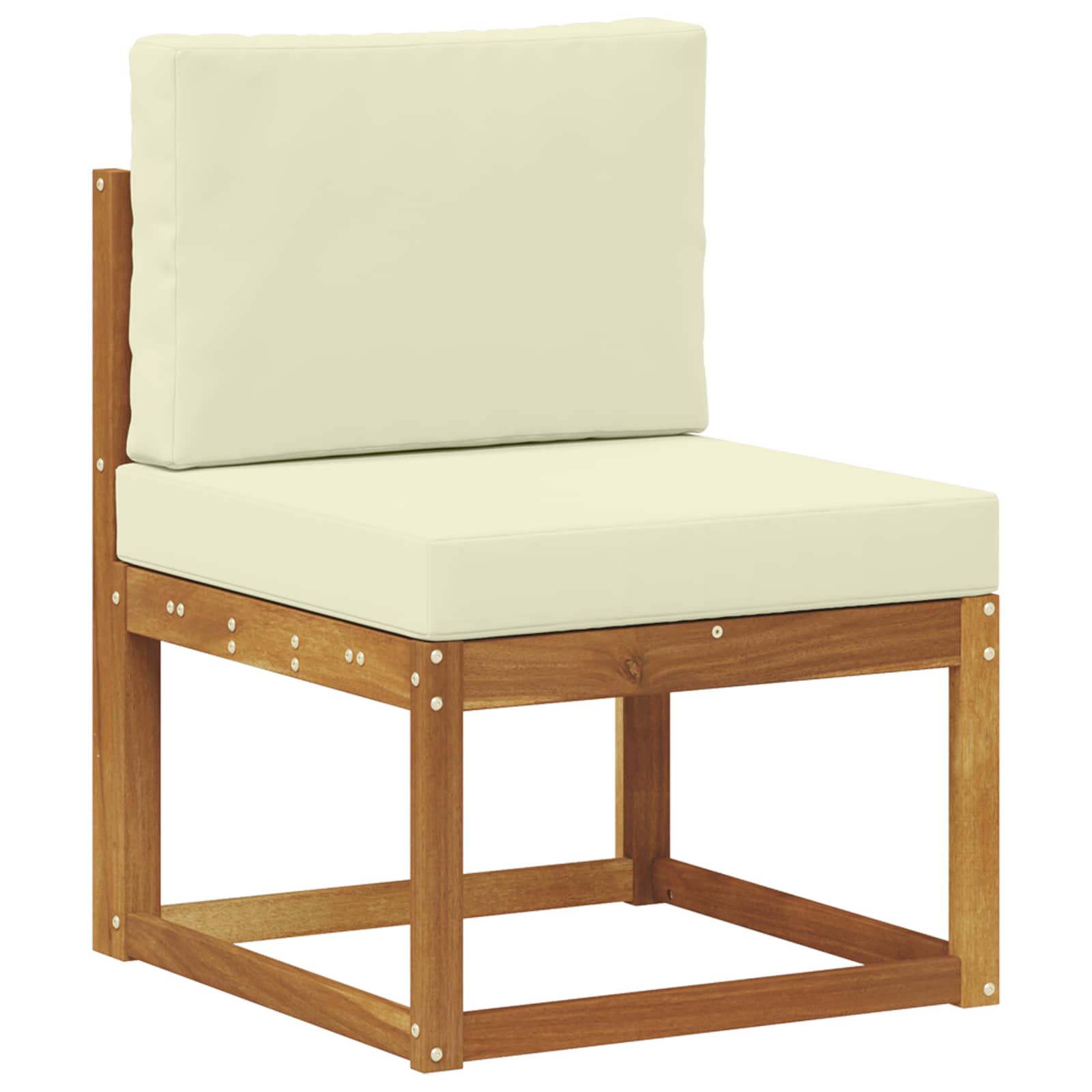 Set di divani da esterno con cuscino 8 pcs Naturale e Crema | homemem39