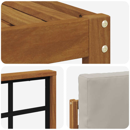 Set di divani da esterno 8 pcs Grigio Naturale e Chiaro | homemem39