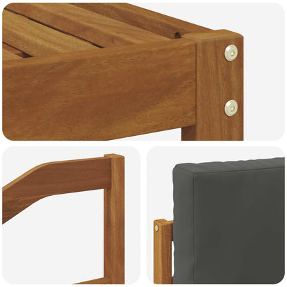 Set di divani da esterno con cuscino 8 pcs Naturale e Antracite | homemem39