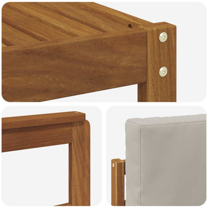 Set di divani da esterno 9 pcs Grigio Naturale e Chiaro | homemem39