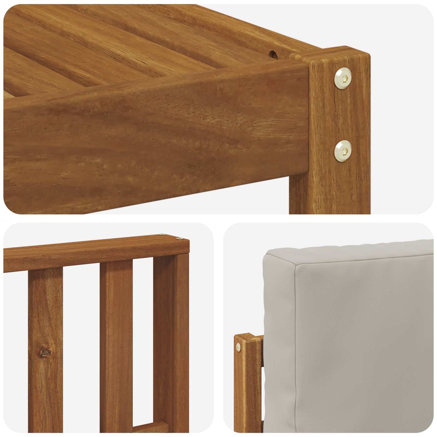 Set di divani da esterno 9 pcs Grigio Naturale e Chiaro | homemem39